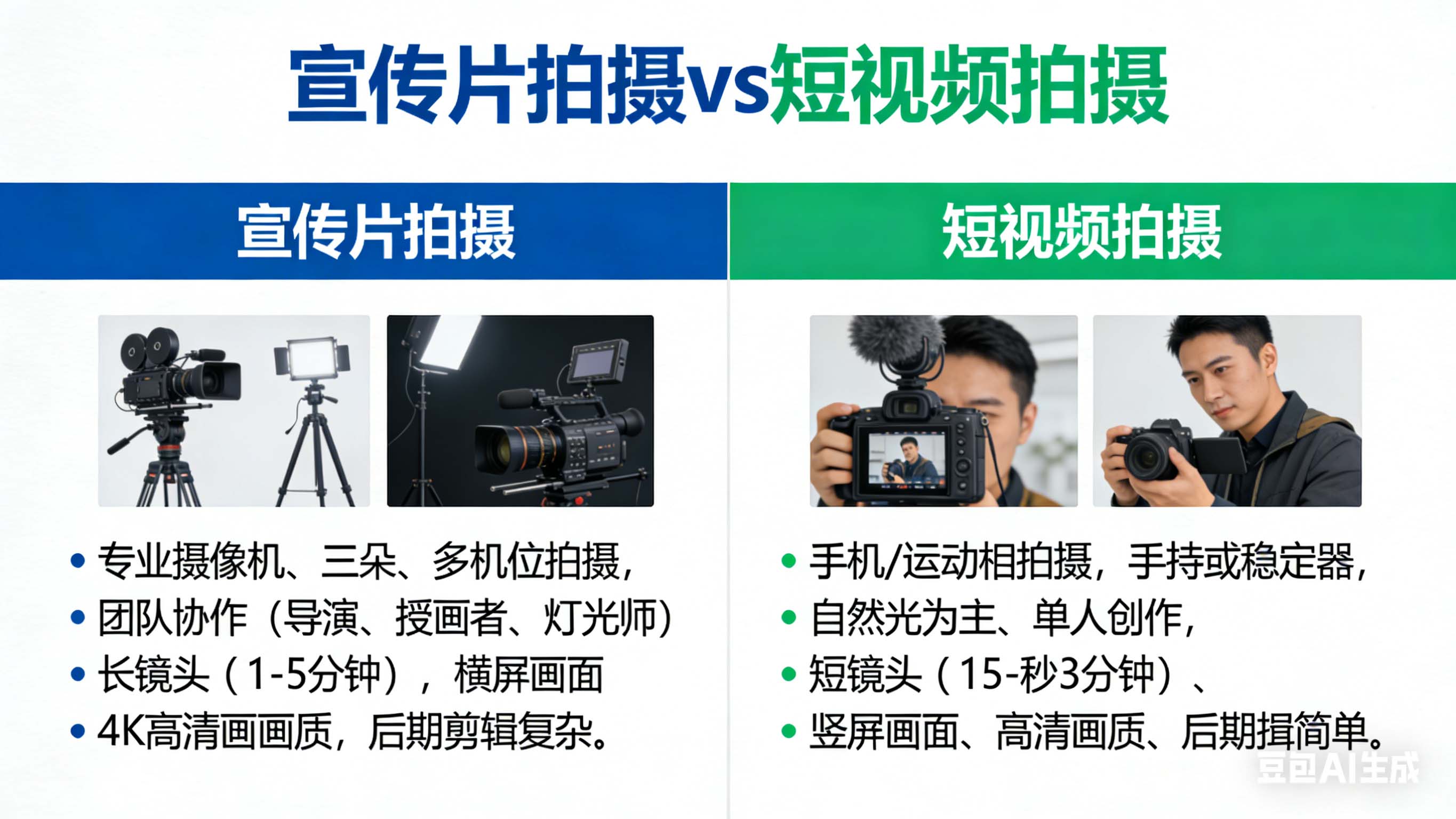 宣傳片拍攝和短視頻拍攝有什么區別