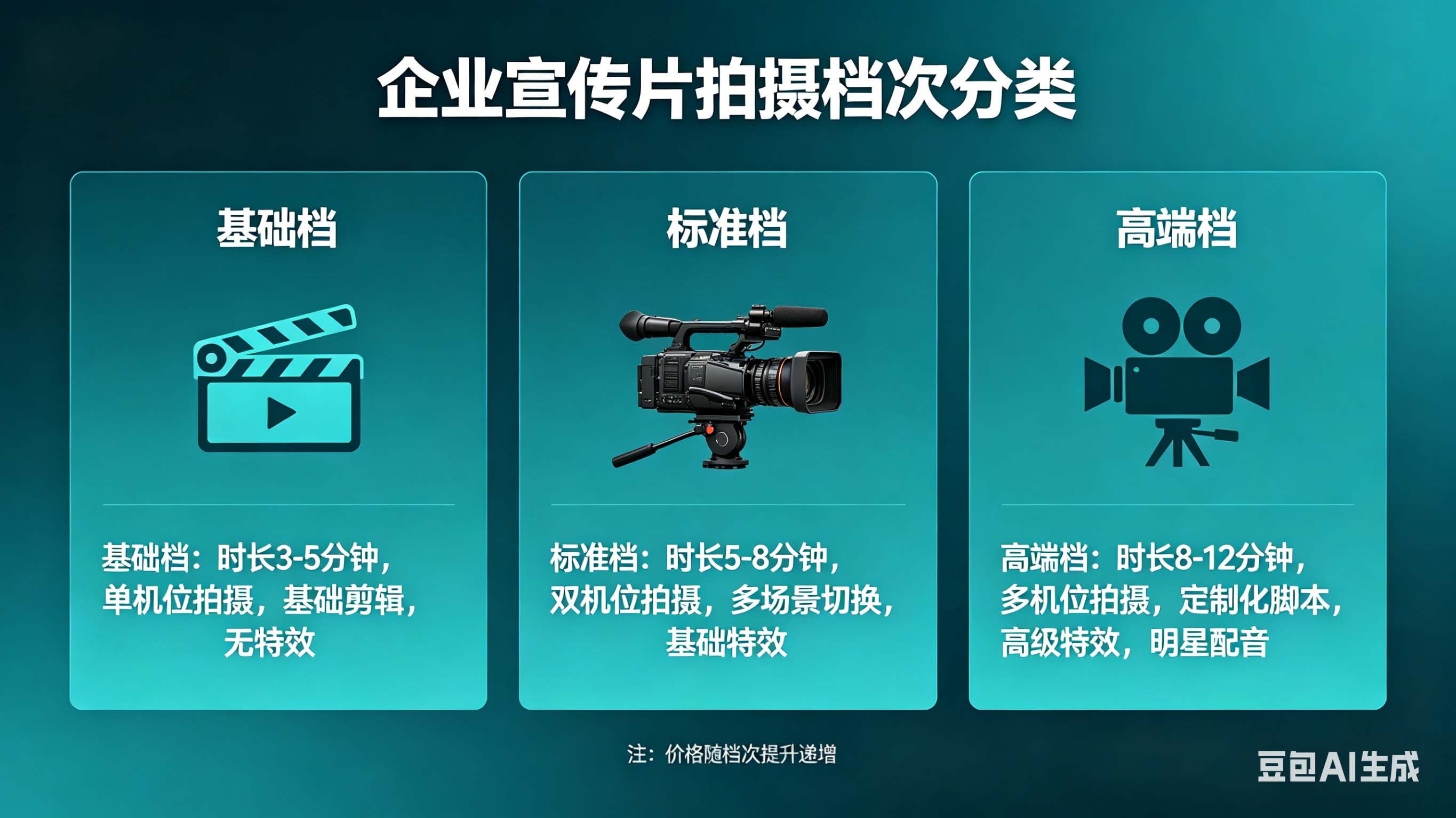 企業(yè)宣傳片拍攝分別有幾個檔次